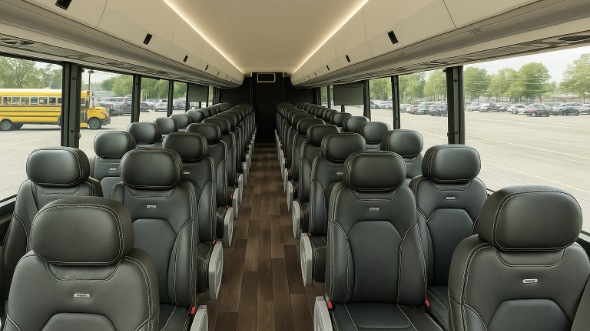Interior of Charter Bus Company Hilo's 18 Passenger Minibus in Hilo