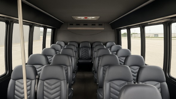 Interior of Charter Bus Company Hilo's 35 Passenger Minibus in Hilo