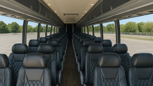 Interior of Charter Bus Company Hilo's 50 Passenger Charter Bus in Hilo