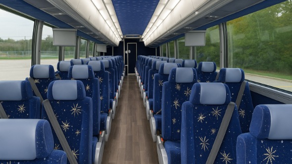 Interior of Charter Bus Company Hilo's 55 Passenger Charter Bus in Hilo