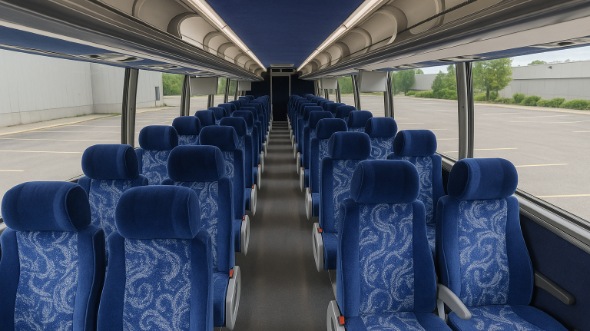 Interior of Charter Bus Company Hilo's 56 Passenger Charter Bus in Hilo