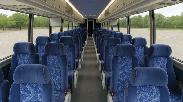 hilo 54 passenger charter bus inside