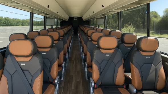 hilo 55 passenger charter bus inside
