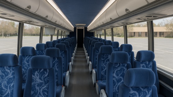 hilo 56 passenger charter bus inside