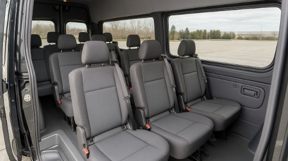 Interior of Charter Bus Company Hilo's Sprinter Van Rental With Driver in Hilo